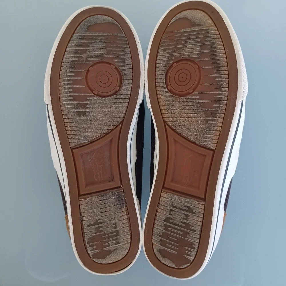 Polo Ralph Lauren Vaughn Mens Brown Corduroy Suede Sneakers 9D 01087 F17 - Picture 5 of 8